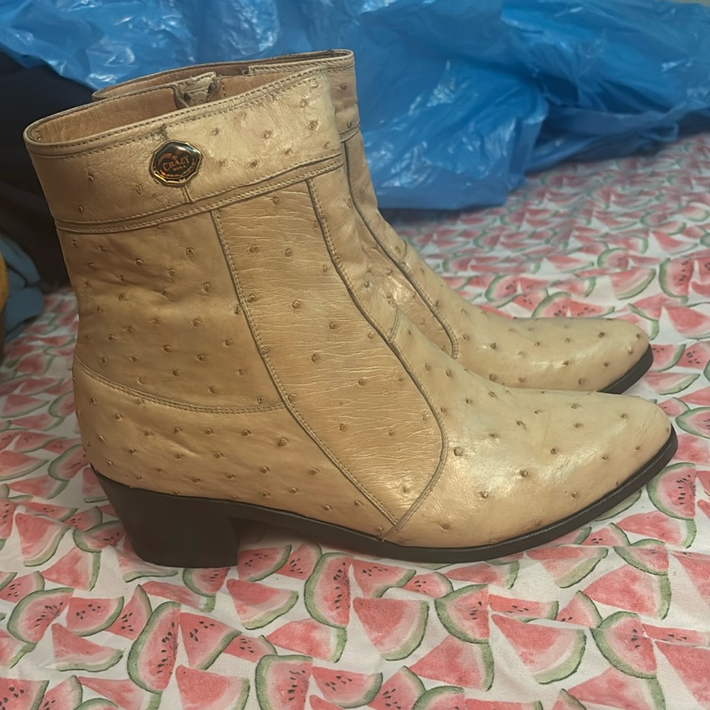 Genuine Ostrich  booties
